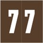 Ames Compatible "7" Numeric Labels, Laminated Stock, 1-7/8" X 1-7/8" Individual Numbers - Roll of 1000