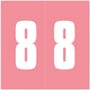Ames Compatible "8" Numeric Labels, Laminated Stock, 1-7/8" X 1-7/8" Individual Numbers - Roll of 1000