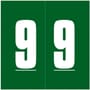 Ames Compatible "9" Numeric Labels, Laminated Stock, 1-7/8" X 1-7/8" Individual Numbers - Roll of 1000