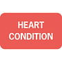 Chart Labels, HEART CONDITION - Fluorescent Red, 1-1/2" X 7/8" (Roll of 250)