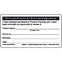 HIPAA Labels, Privacy Practices Acknowledgement - White, and Black, 3-1/4" X 1-3/4" (Roll of 500)