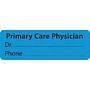 Chart Labels, PRIMARY CARE PHYSICIAN - Light Blue, 3" X 1" (Roll of 500)