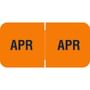 Barkley FMBLM Compatible "Apr" Month Labels, Laminated Stock,1-1/2" x 3/4", Individual Months - Roll of 250