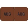 Barkley FMBLM Compatible "Aug" Month Labels, Laminated Stock,1-1/2" x 3/4", Individual Months - Roll of 250