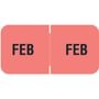 Barkley FMBLM Compatible "Feb" Month Labels, Laminated Stock,1-1/2" x 3/4", Individual Months - Roll of 250
