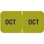 Barkley FMBLM Compatible "Oct" Month Labels, Laminated Stock,1-1/2" x 3/4", Individual Months - Roll of 250