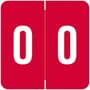 Barkley FNDBM Compatible "0" Numeric Labels, Laminated Stock, 1-1/2" x 1-1/2" Individual Numbers - Roll of 500