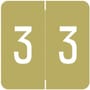 Barkley FNDBM Compatible "3" Numeric Labels, Laminated Stock, 1-1/2" x 1-1/2" Individual Numbers - Roll of 500