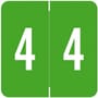 Barkley FNDBM Compatible "4" Numeric Labels, Laminated Stock, 1-1/2" x 1-1/2" Individual Numbers - Roll of 500