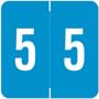 Barkley FNDBM Compatible "5" Numeric Labels, Laminated Stock, 1-1/2" x 1-1/2" Individual Numbers - Roll of 500