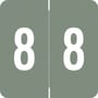 Barkley FNDBM Compatible "8" Numeric Labels, Laminated Stock, 1-1/2" x 1-1/2" Individual Numbers - Roll of 500