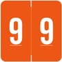Barkley FNDBM Compatible "9" Numeric Labels, Laminated Stock, 1-1/2" x 1-1/2" Individual Numbers - Roll of 500