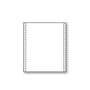 9-1/2'' x 11" (W x H) Continuous 20# White Computer Paper, 1/2" Marginal Perf Left and Right (Ream of 2200)