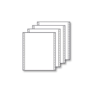 14-7/8'' x 11 (W x H) Continuous 20# White Computer Paper, No