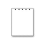 8-1/2'' x 11" Laser Cut Sheet, 20# White Stock, 5 Hole Punch Top, 5/16" Diameter (Carton of 2500)