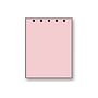 8-1/2'' x 11" Laser Cut Sheet, 20# Pink Stock, 5 Hole Punch Top, 5/16" Diameter (Carton of 2500)