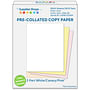 8-1/2" x 11" Pre-Collated 20# Colored Paper, 1670 White / Canary / Pink Sets (Carton of 5010 Sheets)