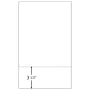 8-1/2" x 14" Laser Cut Sheet, 20# White Stock, 1 Horizontal Perforation 3-1/2" from Bottom (Carton of 2500)