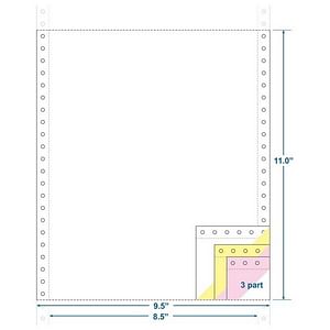 2-Ply 14-7/8'' x 11 (W x H) Standard Carbonless 13# Computer