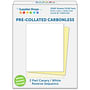 2-Part Reverse Sequence Canary / White Pre-Collated Carbonless Paper (Carton of 2500 Sheets)