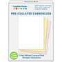 3-Part Straight Sequence White / Canary / Pink Pre-Collated Carbonless Paper (Carton of 1002 Sheets)