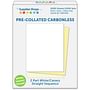 2-Part Straight Sequence White / Canary Pre-Collated Carbonless Paper (Carton of 5000 Sheets)