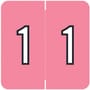 Barkley FNBRM Compatible "1" Numeric Labels, Laminated Stock, 1-1/2" x 1-1/2" Individual Numbers - Roll of 500