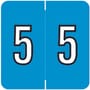 Barkley FNBRM Compatible "5" Numeric Labels, Laminated Stock, 1-1/2" x 1-1/2" Individual Numbers - Roll of 500