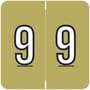 Barkley FNBRM Compatible "9" Numeric Labels, Laminated Stock, 1-1/2" x 1-1/2" Individual Numbers - Roll of 500
