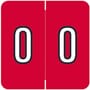 Barkley FNDBM Compatible "0" Numeric Labels, Laminated Stock, 1-1/2" x 1-1/2" Individual Numbers - Roll of 500