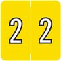 Barkley FNDBM Compatible "2" Numeric Labels, Laminated Stock, 1-1/2" x 1-1/2" Individual Numbers - Roll of 500
