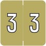 Barkley FNDBM Compatible "3" Numeric Labels, Laminated Stock, 1-1/2" x 1-1/2" Individual Numbers - Roll of 500