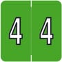 Barkley FNDBM Compatible "4" Numeric Labels, Laminated Stock, 1-1/2" x 1-1/2" Individual Numbers - Roll of 500