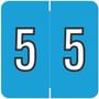 Barkley FNDBM Compatible "5" Numeric Labels, Laminated Stock, 1-1/2" x 1-1/2" Individual Numbers - Roll of 500