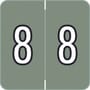 Barkley FNDBM Compatible "8" Numeric Labels, Laminated Stock, 1-1/2" x 1-1/2" Individual Numbers - Roll of 500