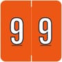 Barkley FNDBM Compatible "9" Numeric Labels, Laminated Stock, 1-1/2" x 1-1/2" Individual Numbers - Roll of 500
