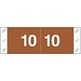 Tabbies 11850 Compatible Numeric "10" Labels, Laminated Stock, 1/2" X 1-1/2" Individual Numbers - Roll of 500