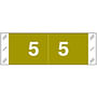 Tabbies 11850 Compatible Numeric "5" Labels, Laminated Stock, 1/2" X 1-1/2" Individual Numbers - Roll of 500