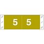 Tabbies 11850 Compatible Numeric "5" Labels, Laminated Stock, 1/2" X 1-1/2" Individual Numbers - Roll of 500