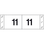 Tabbies 11830 Compatible Numeric "11" Labels, Laminated Stock, 1/2" X 1-1/2" Individual Numbers - Roll of 500