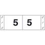 Tabbies 11830 Compatible Numeric "5" Labels, Laminated Stock, 1/2" X 1-1/2" Individual Numbers - Roll of 500