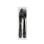 Heavy Weight PP Fork Knife Nap 12x13 Salt Pepper Black (250 per Case)