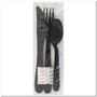 Heavy Weight PS Fork Knife Teaspoon Nap 12x13 Salt Pepper Black (250 per Case)