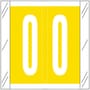 Tabbies Compatible "0" Numeric Labels, 100# Laminated Stock, 1-1/2" X 1-1/2" Individual Numbers - Roll of 500