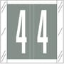 Tabbies Compatible "4" Numeric Labels, 100# Laminated Stock, 1-1/2" X 1-1/2" Individual Numbers - Roll of 500