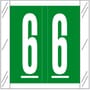 Tabbies Compatible "6" Numeric Labels, 100# Laminated Stock, 1-1/2" X 1-1/2" Individual Numbers - Roll of 500