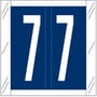 Tabbies Compatible "7" Numeric Labels, 100# Laminated Stock, 1-1/2" X 1-1/2" Individual Numbers - Roll of 500