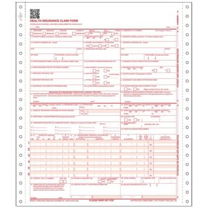 CMS-1500 (02/12) 1-Part Continuous (2,500/case)