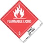 4" x 4-3/4" Flammable Liquid - Paint Related Materials UN1263 Labels (500 per Roll)
