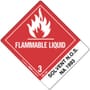 4" x 4-3/4" Flammable Liquid - Compounds, Cleaning Liquid NA1993 Labels (500 per Roll)